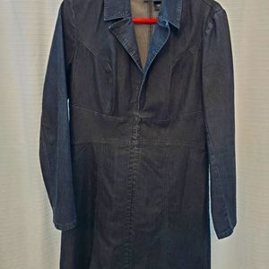 Bisou Bisou: Long denim jacket size large